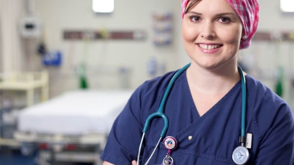 A nurse in a hospital environment